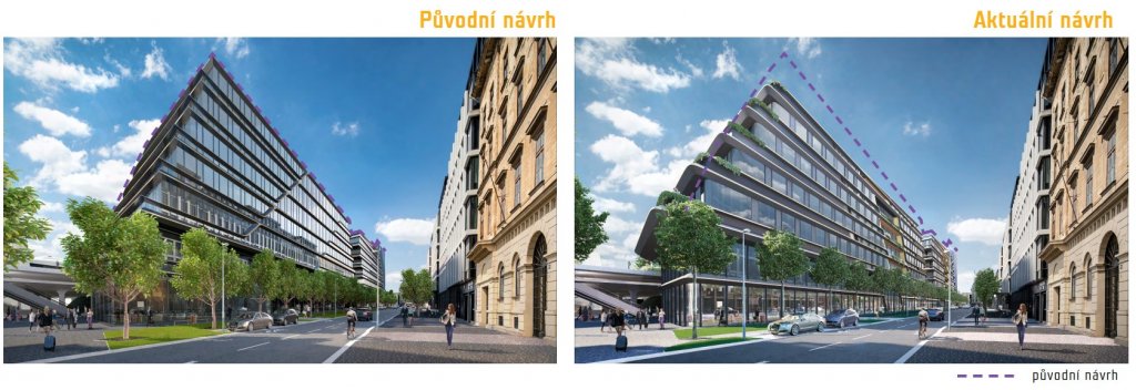 The buildings will be two meters lower than the original plan